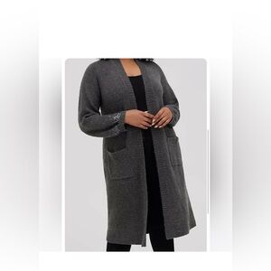 Torrid Charcoal Open-Front Cardigan